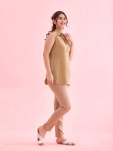 Load image into Gallery viewer, Go Colors Gold Polyester Shiny Pants
