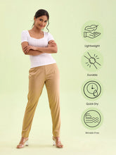 Load image into Gallery viewer, Go Colors Medium Gold Polyester Shiny Pants
