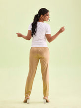 Load image into Gallery viewer, Go Colors Medium Gold Polyester Shiny Pants
