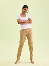 Load image into Gallery viewer, Go Colors Medium Gold Polyester Shiny Pants
