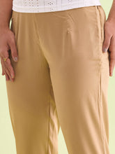 Load image into Gallery viewer, Go Colors Medium Gold Polyester Shiny Pants
