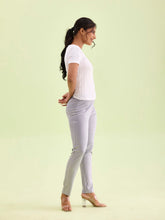 Load image into Gallery viewer, Go Colors Silver Polyester Shiny Pants
