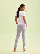 Load image into Gallery viewer, Go Colors Silver Polyester Shiny Pants
