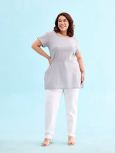 Load image into Gallery viewer, Go Colors White Fleece Warm Kurti Pants
