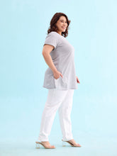 Load image into Gallery viewer, Go Colors White Fleece Warm Kurti Pants
