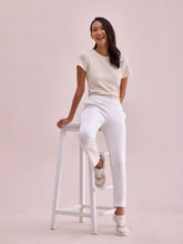 Load image into Gallery viewer, Go Colors White Fleece Ultra Warm Kurti Pant
