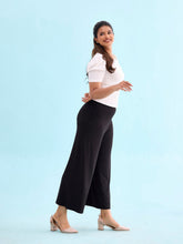 Load image into Gallery viewer, Go Colors Black Viscose Knit Palazzo
