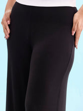 Load image into Gallery viewer, Go Colors Black Viscose Knit Palazzo
