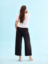 Load image into Gallery viewer, Go Colors Black Viscose Knit Palazzo
