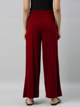 Load image into Gallery viewer, Go Colors Bright Red Viscose Knit Palazzo
