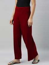 Load image into Gallery viewer, Go Colors Bright Red Viscose Knit Palazzo
