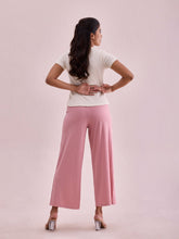 Load image into Gallery viewer, Go Colors Baby Pink Drop Needle Fabric Rib Palazzo
