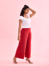 Load image into Gallery viewer, Go Colors Cherry Viscose Knit Palazzo
