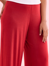 Load image into Gallery viewer, Go Colors Cherry Viscose Knit Palazzo
