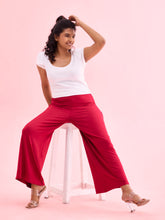 Load image into Gallery viewer, Go Colors Dark Pink Viscose Knit Palazzo

