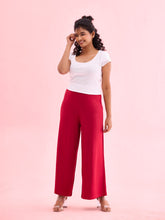 Load image into Gallery viewer, Go Colors Dark Pink Viscose Knit Palazzo
