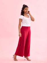 Load image into Gallery viewer, Go Colors Dark Pink Viscose Knit Palazzo
