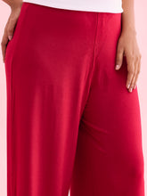 Load image into Gallery viewer, Go Colors Dark Pink Viscose Knit Palazzo
