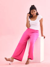 Load image into Gallery viewer, Go Colors Dark Rose Viscose Knit Palazzo
