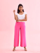 Load image into Gallery viewer, Go Colors Dark Rose Viscose Knit Palazzo
