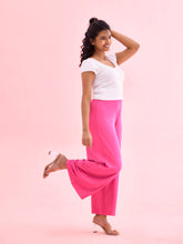 Load image into Gallery viewer, Go Colors Dark Rose Viscose Knit Palazzo
