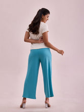 Load image into Gallery viewer, Go Colors Dark Mint Drop Needle Fabric Rib Palazzo
