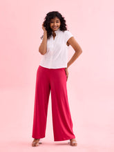 Load image into Gallery viewer, Go Colors Fuchsia Viscose Knit Palazzo
