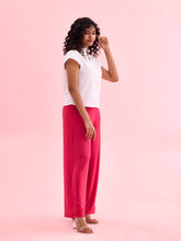 Load image into Gallery viewer, Go Colors Fuchsia Viscose Knit Palazzo
