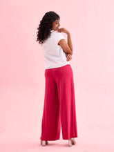 Load image into Gallery viewer, Go Colors Fuchsia Viscose Knit Palazzo
