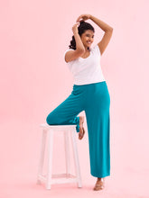Load image into Gallery viewer, Go Colors Jade Green Viscose Knit Palazzo

