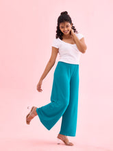 Load image into Gallery viewer, Go Colors Jade Green Viscose Knit Palazzo
