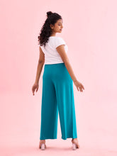 Load image into Gallery viewer, Go Colors Jade Green Viscose Knit Palazzo
