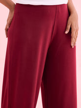 Load image into Gallery viewer, Go Colors Maroon Viscose Knit Palazzo
