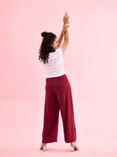 Load image into Gallery viewer, Go Colors Maroon Viscose Knit Palazzo
