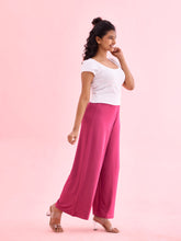 Load image into Gallery viewer, Go Colors Medium Violet Viscose Knit Palazzo
