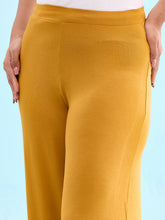 Load image into Gallery viewer, Go Colors Mustard Viscose Knit Palazzo
