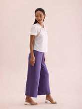 Load image into Gallery viewer, Go Colors Purple Viscose Knit Palazzo
