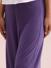 Load image into Gallery viewer, Go Colors Purple Viscose Knit Palazzo
