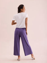 Load image into Gallery viewer, Go Colors Purple Viscose Knit Palazzo
