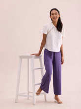 Load image into Gallery viewer, Go Colors Purple Viscose Knit Palazzo
