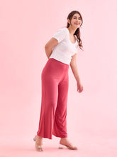 Load image into Gallery viewer, Go Colors Rusty Pink Viscose Knit Palazzo
