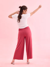 Load image into Gallery viewer, Go Colors Rusty Pink Viscose Knit Palazzo
