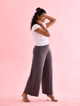 Load image into Gallery viewer, Go Colors Silver Grey Viscose Knit Palazzo
