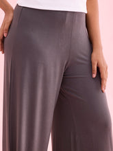 Load image into Gallery viewer, Go Colors Silver Grey Viscose Knit Palazzo

