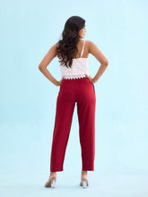 Load image into Gallery viewer, Go Colors Bright Red Woven Viscose Casual Pants
