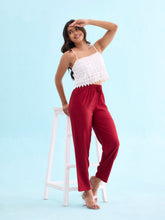 Load image into Gallery viewer, Go Colors Bright Red Woven Viscose Casual Pants
