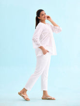 Load image into Gallery viewer, Go Colors Cream Drop Needle Fabric Casual Rib Pant
