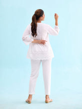 Load image into Gallery viewer, Go Colors Cream Drop Needle Fabric Casual Rib Pant
