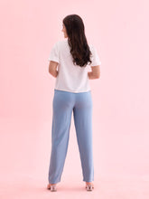 Load image into Gallery viewer, Go Colors Dusty Blue Woven Viscose Casual Pants
