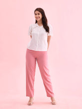 Load image into Gallery viewer, Go Colors Dusty Pink Woven Viscose Casual Pants
